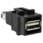 FSR - Liitinlevy - USB-A N/N liitin, musta