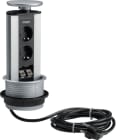 HAGER - Pistorasiapaneeli flexyoffice - G7044 uppo 2PR+2xRJ45 Cat6 Alu