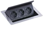 HAGER - Pistorasiapaneeli flexyoffice - GF7030 uppo 3PR RST