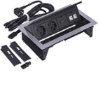 HAGER - Pistorasiapaneeli flexyoffice - GF7032 2PR+2xRJ45+HDMI RST