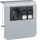 HAGER - Listapistorasia tehalit.SL - SL20080 PR+2xRJ45 Cat6 ALU