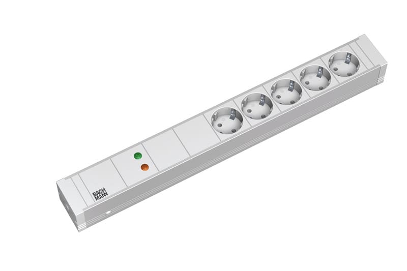 BACHMANN - Pistorasiapaneeli 5xschuko YJS 2m 1,5U - 333.002