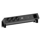 BACHMANN - Pistorasiapaneeli - DESK 2, 3x pr +USB C/C 100W+CM