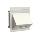 WIBE GROUP - Kanavadatarasia Stago - 2xRJ45 Keystone vino, valkoine