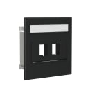 WIBE GROUP - Kanavadatarasia Stago - 2xRJ45 Keystone suora, musta