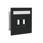 WIBE GROUP - Kanavadatarasia Stago - 2xRJ45 Keystone suora, musta