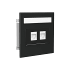 WIBE GROUP    - Kanavadatarasia Stago - 2xRJ45 Kat6 suora, musta