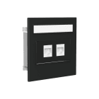 WIBE GROUP - Kanavadatarasia Stago - 2xRJ45 Kat6 suora, musta