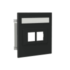 WIBE GROUP - Kanavadatarasia Stago - 2xRJ45 Actassi suora, musta