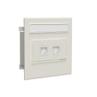 WIBE GROUP - Kanavadatarasia Stago - 2xRJ45 Kat6 suora, valkoinen