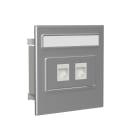 WIBE GROUP    - Kanavadatarasia Stago - 2xRJ45 Kat6 suora, hopea