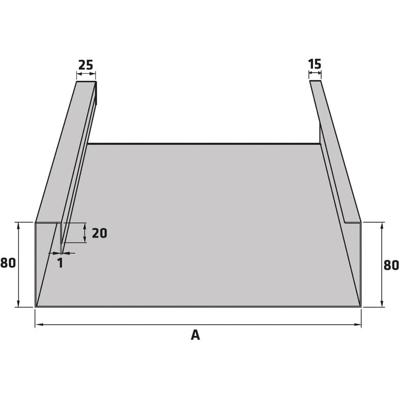 MP BOLAGEN - Pohjalevy - Fe C2 500mm 3m MUS