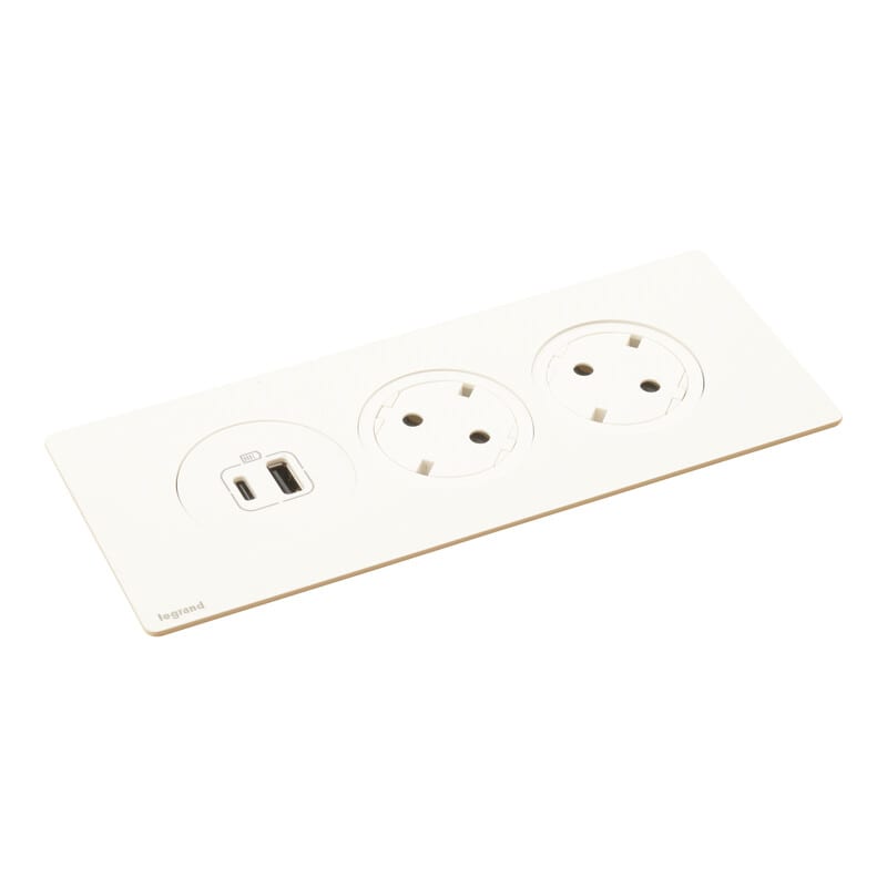 LEGRAND - Pistorasiapaneeli Incara - DISQIN 2S USB A+C 15 W VAL