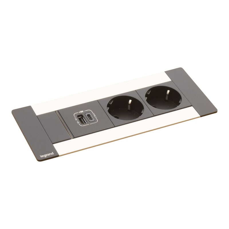 LEGRAND - Pistorasiapaneeli Incara - MULTILINK 2S USB A+C 15W ALU