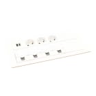 LEGRAND - Pistorasiapaneeli Incara - 3S USB A+C 15W 4-RJ45 seinäas.