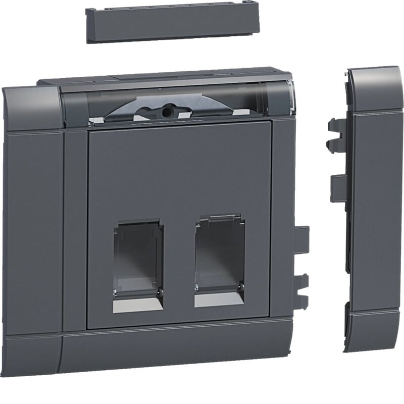 HAGER - Kanavadatarasia Ecoline - GSETDM042 2xRJ45 Actassi MUS