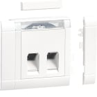 HAGER - Kanavadatarasia Ecoline - GSETDM102 2xRJ45 Keystone VAL