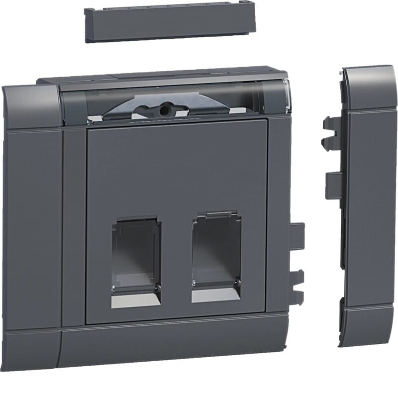 HAGER - Kanavadatarasia Ecoline - GSETDM102 2xRJ45 Keystone MUS