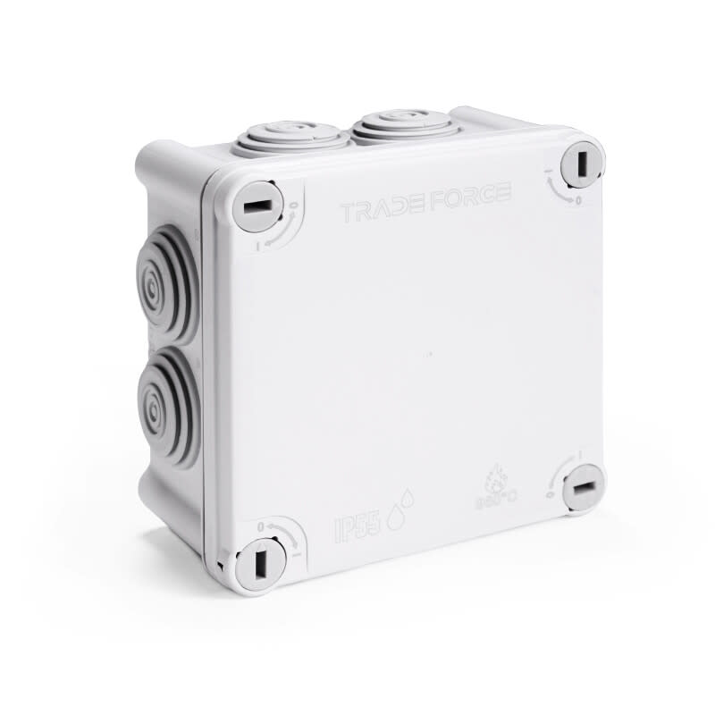 TRADEFORCE - Jakorasia - 100x100x55 mm, harmaa, IP55