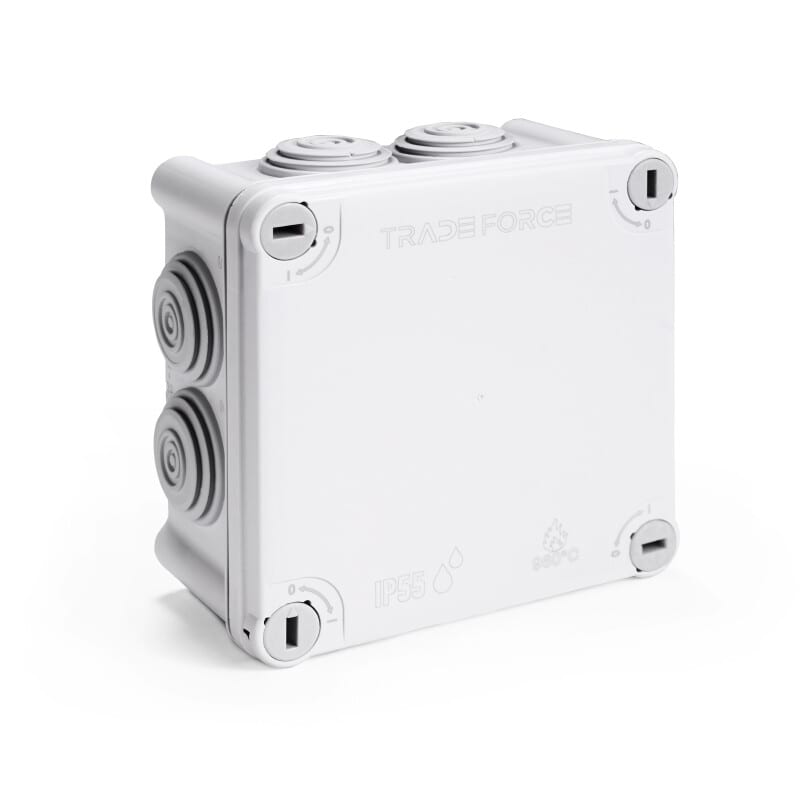 TRADEFORCE - Jakorasia - 100x100x55 mm, harmaa, IP55