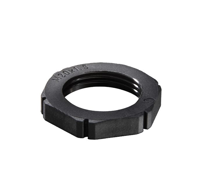 WISKA - Vastamutteri muovi HF - EMUG M12 / Metri RAL 9005 mus