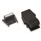 WAGO - Pistoliitin WINSTA MIDI - 5-nap naarasliitin MUSTA (5 kpl)