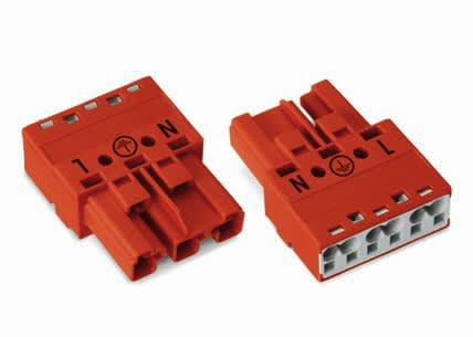 WAGO - Pistoliitin WINSTA MIDI - 3-Nap urosliitin PUN (100 kpl.)
