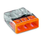 WAGO - Rasialiitin 2273-203 - 3-Nap, 0.5-2.5mm², ORA (100 kpl)