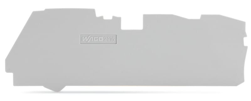 WAGO - 2116-13..liittimille,1 mm,HAR - Päätylevy TOPJOB S (100 kpl.)