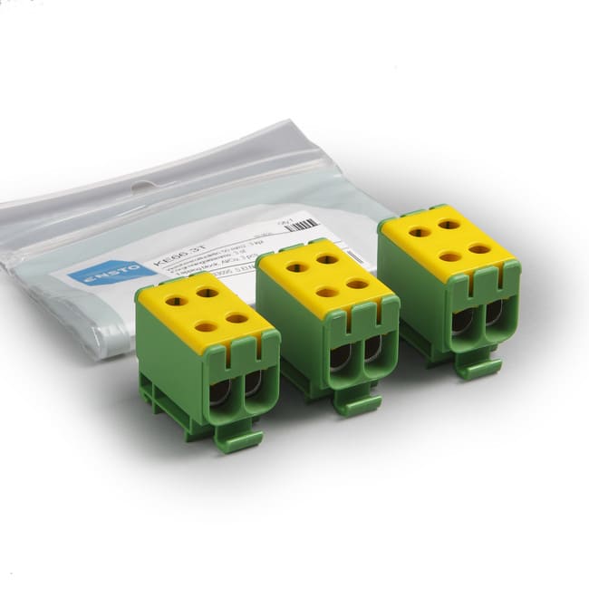 ENSTO - Haaroitusliitin Ensto Clampo Pro - 3 x KE66.3 kelta-vihreä