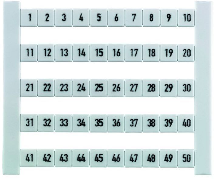 WEIDMÜLLER - Riviliitinmerk (50/kortti=kpl) - 46866 DEKAF 6 FW 601-650