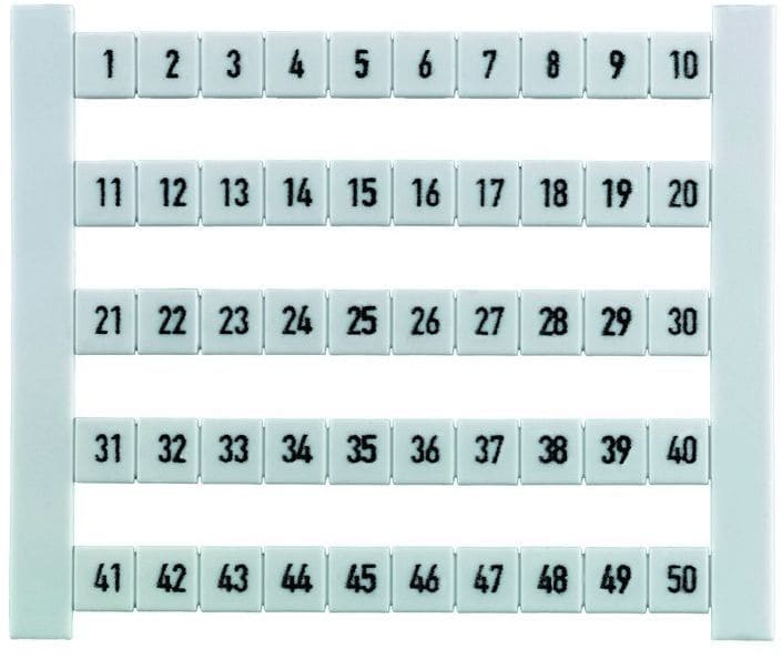 WEIDMÜLLER - Riviliitinmerk (50/kortti=kpl) - 46866 DEKAF 6 FW 601-650