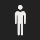 HAGER - Linssi W.1 - mies-kuvio merkkiv.