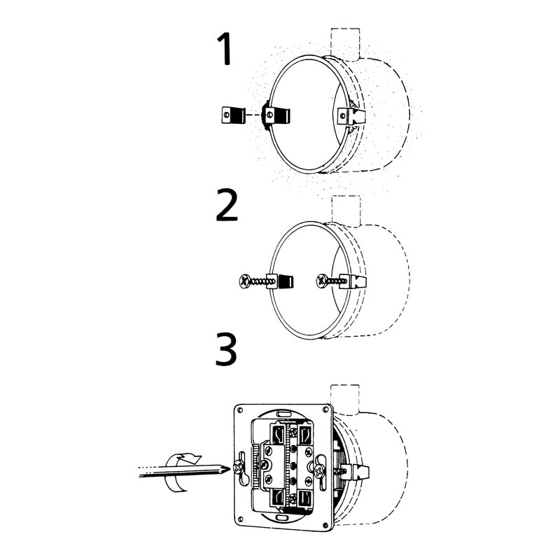 ELKO - Kiinnityskynsi ELKO - Ruuviton rasiakiinnike (50 kpl)