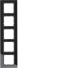 HAGER - Peitelevy B.7 - 5-os. 95mm mus-lasi/ant