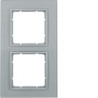 HAGER - Peitelevy B.7 - 2-os. 95mm alu-lasi/alu