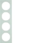 HAGER - Peitelevy R.3 - 4-os. valkoinen lasi