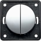 HAGER - Kytkin Integro Flow - 5/5A/12V UR galv. kromi