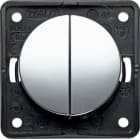 HAGER - Kytkin Integro Flow - 5/5A/12V UR galv. kromi