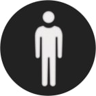 HAGER - Linssi R.1/R.3 - pyöreä mies-kuvio merkkiv.