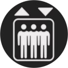 HAGER - Linssi R.1/R.3 - pyöreä hissi-kuvio merkkiv.