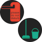 HAGER - Linssi R.1/R.3 - pyöreä älä häir./siivoa huone