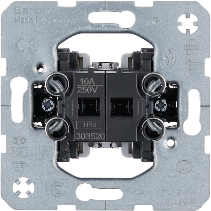 HAGER - Kytkin - 5/10A/250V/2x verho UJ