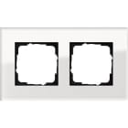 GIRA - Peitelevy 2 os. Lasi Valkoinen - Gira Esprit