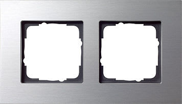 GIRA - Peitelevy 2 os. Anodisoitu ALU - Gira Esprit