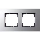 GIRA - Peitelevy 2 os. Anodisoitu ALU - Gira Esprit