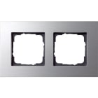 GIRA - Peitelevy 2 os. Anodisoitu ALU - Gira Esprit