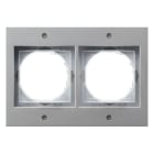 GIRA - Peitelevy Ulkok. 2 os. ALU - Gira TX-44