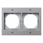 GIRA - Peitelevy Ulkok. 2 os. ALU - Gira TX-44