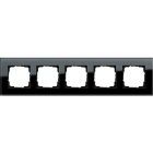 GIRA - Peitelevy 5 os. Musta lasi - Gira Esprit